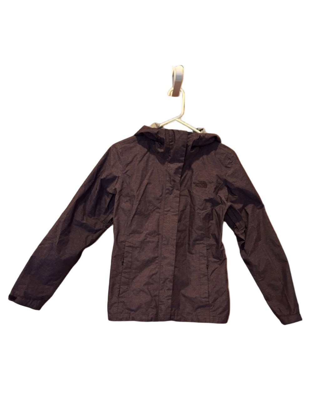 The North Face Womens Heathered Purple Full Zip Vented Waterproof Rain Jacket XS